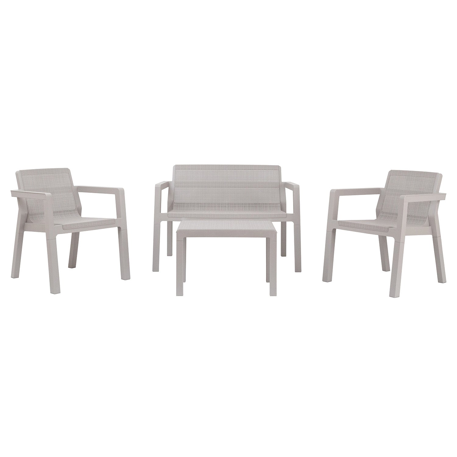 TOOMAX - Set da giardino Riviera 4 posti Grigio Tortora
